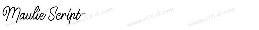 Maulie Script字体转换 Maulie Script字体转换